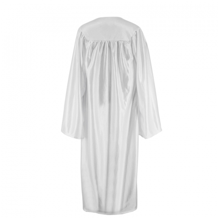 Shiny White Bachelors Gown, Cap & Tassel [6]
