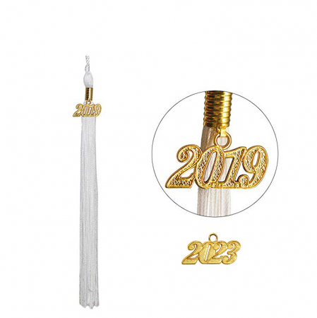 Shiny White Bachelors Gown, Cap & Tassel [8]