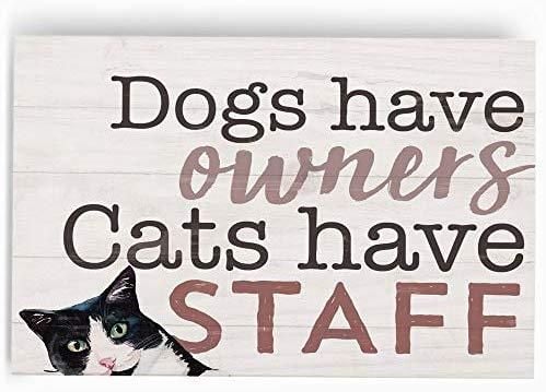 Dogs have owners cats have staff [2]