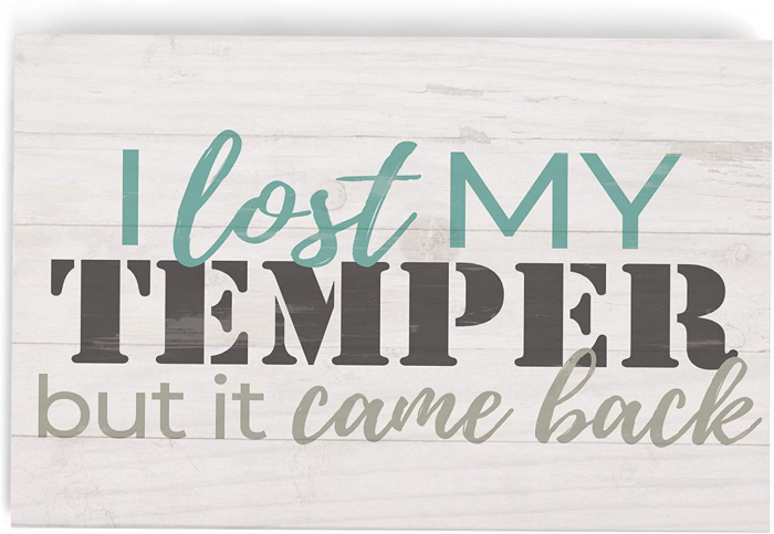 I lost my temper but it came back [4]