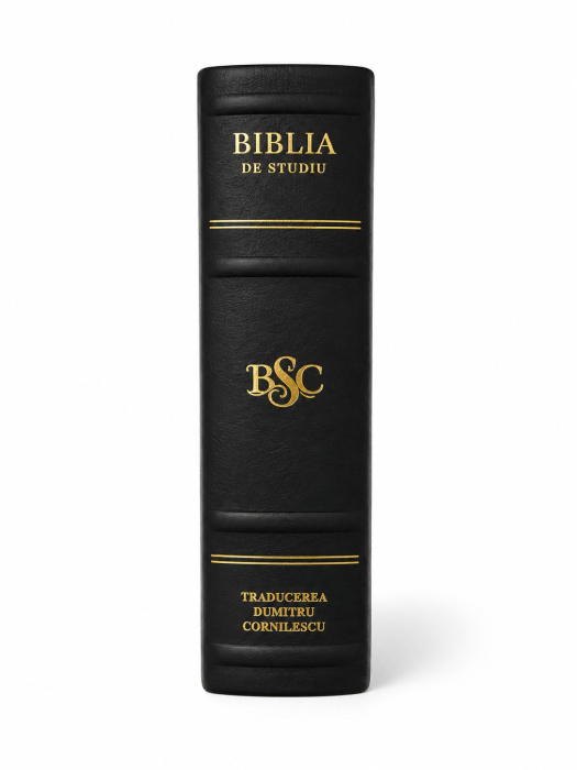 Biblia de studiu Cornilescu - piele naturala neagra - de lux [2]