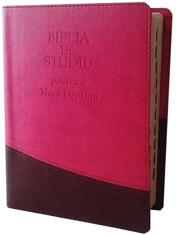 Biblia de studiu pentru o viata deplina (editie deLuxe, piele ecologica, roz & maro) [1]