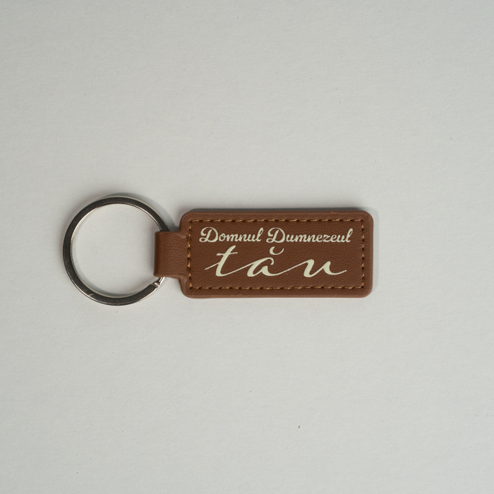 Breloc piele - Domnul Dumnezeul tău este cu tine [1]