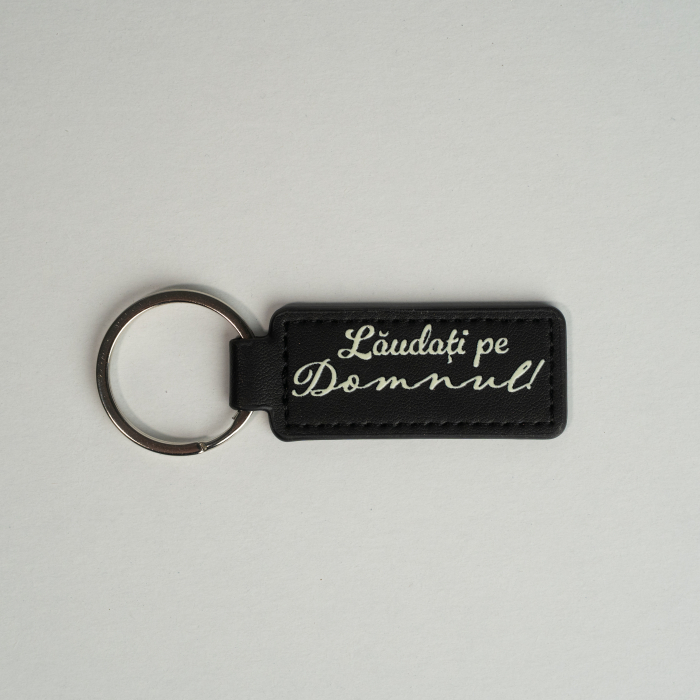 Breloc piele - Laudati pe Domnul [1]