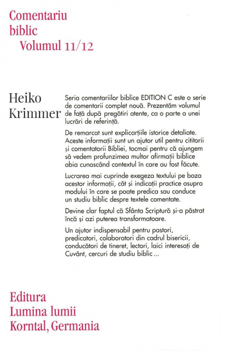 Epistolele catre corinteni, comentariu biblic, vol. 11/12 [2]
