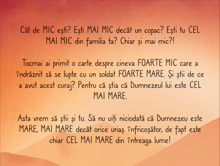 David si soldatul foarte mare (seria: cele mai frumoase istorisiri biblice) [5]
