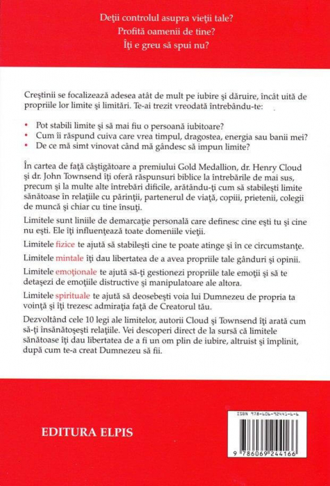 Limite - Cand sa spui da si cum sa spui nu, pentru a prelua controlul asupra vietii tale [2]