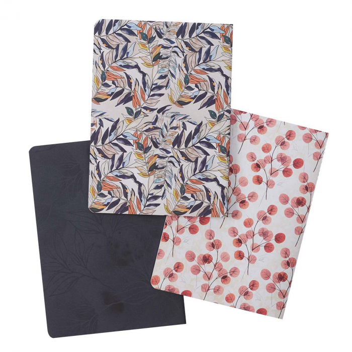 Through Christ Navy Floral Large Notebook [4]