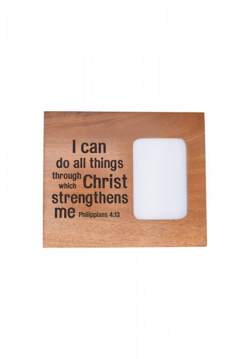 Ramă foto din lemn - I can do all things through Christ - EF08-310C [1]