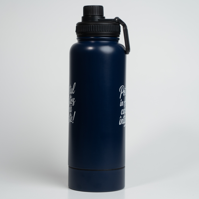 Sticla din otel inoxidabil - Pot totul in Hristos - albastru - 1000 ml [6]