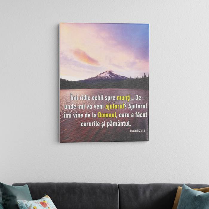 Tablou canvas - Imi ridic ochii spre munti [3]