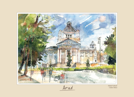 Suvenir - Tablou mediu Arad 3 - 15 x 21 cm