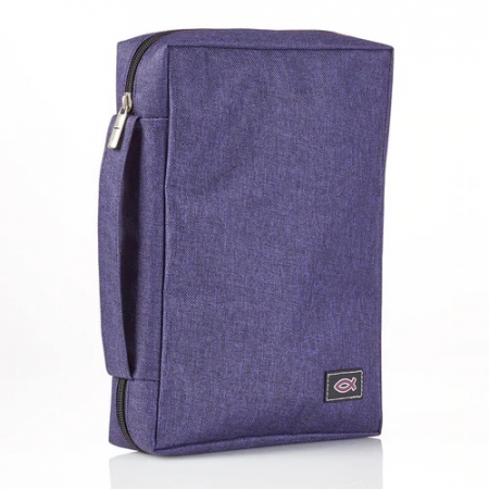 Husă Biblie - Fish - Purple - Medium- Polycanvas