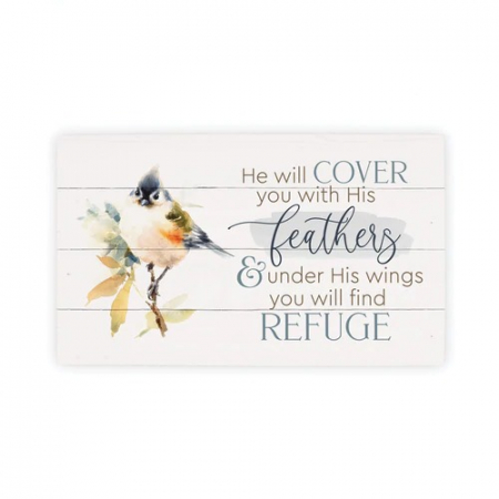 Produse din lemn - He Will Cover You With His Feathers