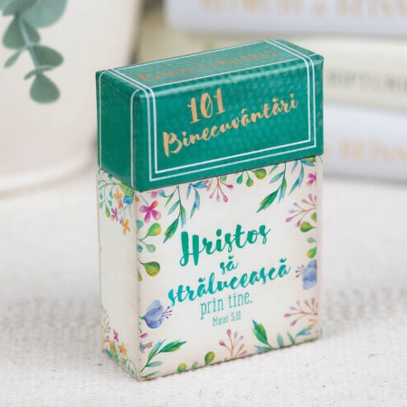 Cadouri - 101 binecuvântări – Hristos să strălucească prin tine – cutie carduri
