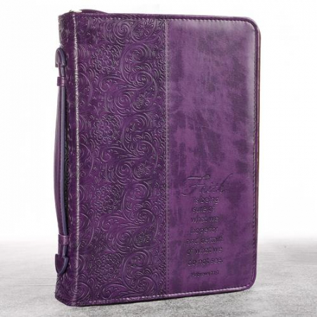Husă Biblie - Faith - Purple - LuxLeather