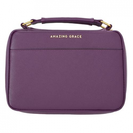 Husă Biblie - Amazing Grace - Berry - LuxLeather