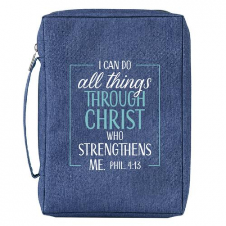 Husă Biblie - I can do all things - Poly-Canvas