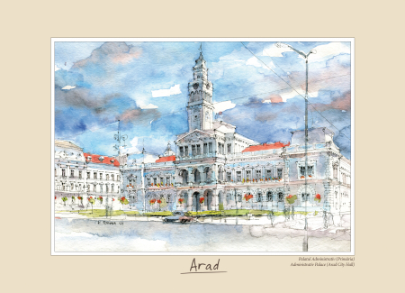 Suvenir - Tablou mediu Arad 4 - 15 x 21 cm
