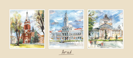 Suvenir - Tablou triptic Arad