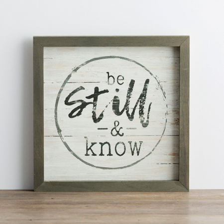Tablouri din lemn - Be still and know