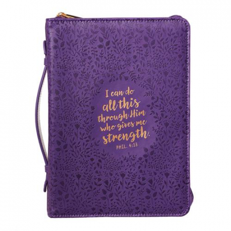 Husă Biblie - I can do all things - Purple