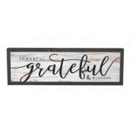 Produse din lemn - Thankful Grateful & Blessed