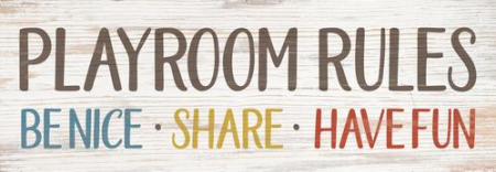 Tablouri din lemn - Playroom rules