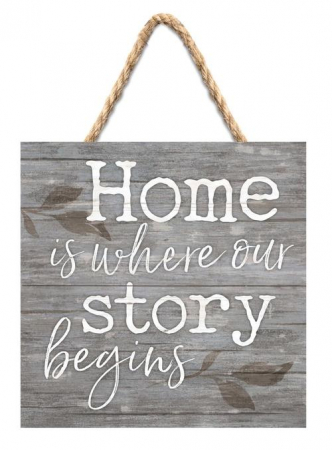 Tablouri din lemn - Home is where our story begins