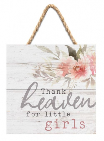 Tablouri din lemn - Thank heaven for little girls