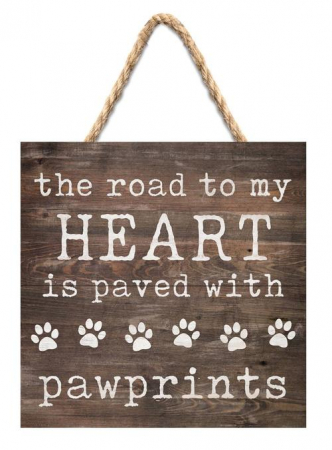Tablouri din lemn - The road to my heart - Pawprints