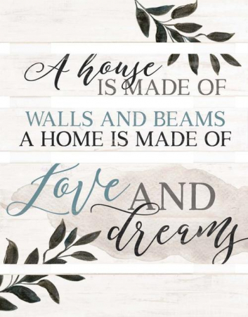 Produse din lemn - A home is made of love & dreams - Pallet