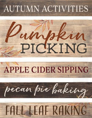 Tablouri din lemn - Autumn activities - Pallet