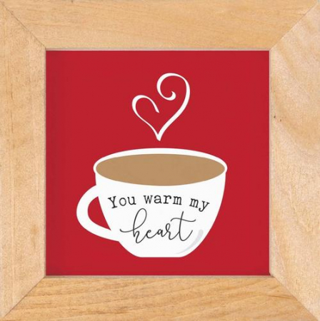 Tablouri din lemn - You warm my heart - Framed