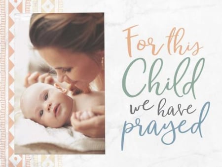 Ornament - For this child prayed - Photo 5 x 7,5 cm