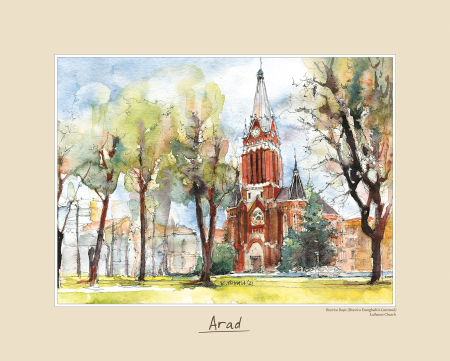 Suvenir - Tablou mare Arad 1 - 24 x 30 cm