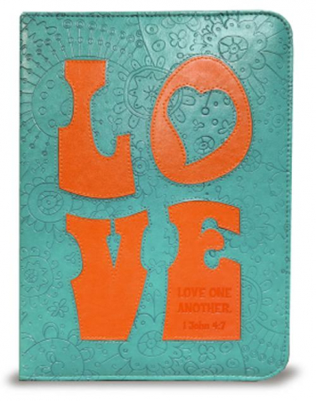 Husă Biblie - Love - Aqua