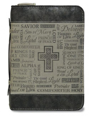 Husă Biblie - Names of Jesus - Black/Grey