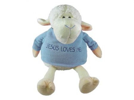 Copii - Lamb - 23 cm - Jesus loves me Blue