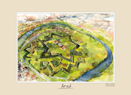 Suvenir - Tablou mediu Arad 2 - 15 x 21 cm