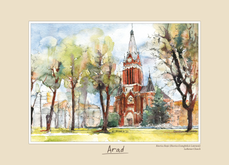 Suvenir - Tablou mediu Arad 1 - 15 x 21 cm