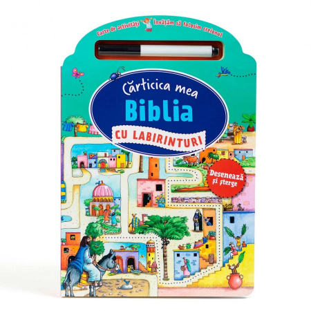 Jocuri si activitati educative - Biblia cu labirinturi - deseneaza si sterge