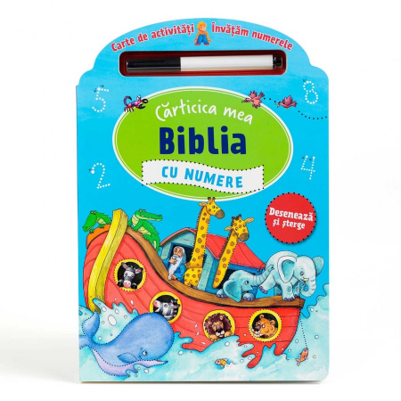 Jocuri si activitati educative - Biblia cu numere - deseneaza si sterge