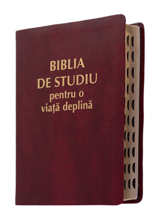 Biblii - Biblia de studiu pentru o viata deplina, coperta visinie