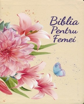 Biblii - Biblia pentru femei crem floral mare