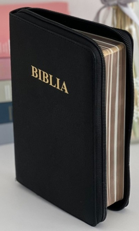 Medii - Biblie medie 052 NEGRU cu fermoar