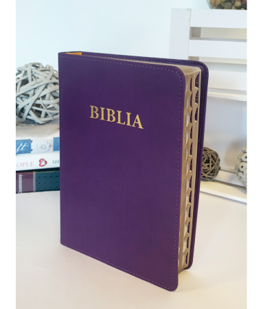 Biblii - Biblie medie 057 PU - mov inchis