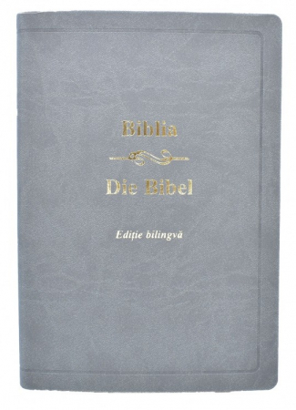 Germana - Biblia - editie bilingva romana-germana - gri