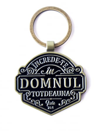Breloc metalic in cutie: Increde-te in Domnul totdeauna! [3]