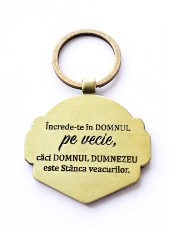Breloc metalic in cutie: Increde-te in Domnul totdeauna! [5]